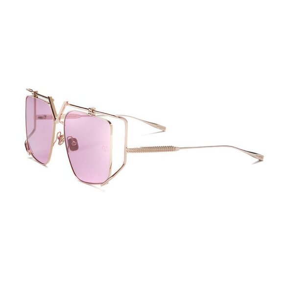 NEW VALENTINO SUNGLASSES, WOMEN PINK GEOMETRIC EYEWEAR VALENTINO - Picture 2 of 3